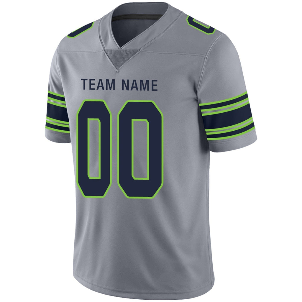 Custom Football Jerseys Team Player or Personalized Design Your Own Name for Men's Women's Youth Jerseys Navy