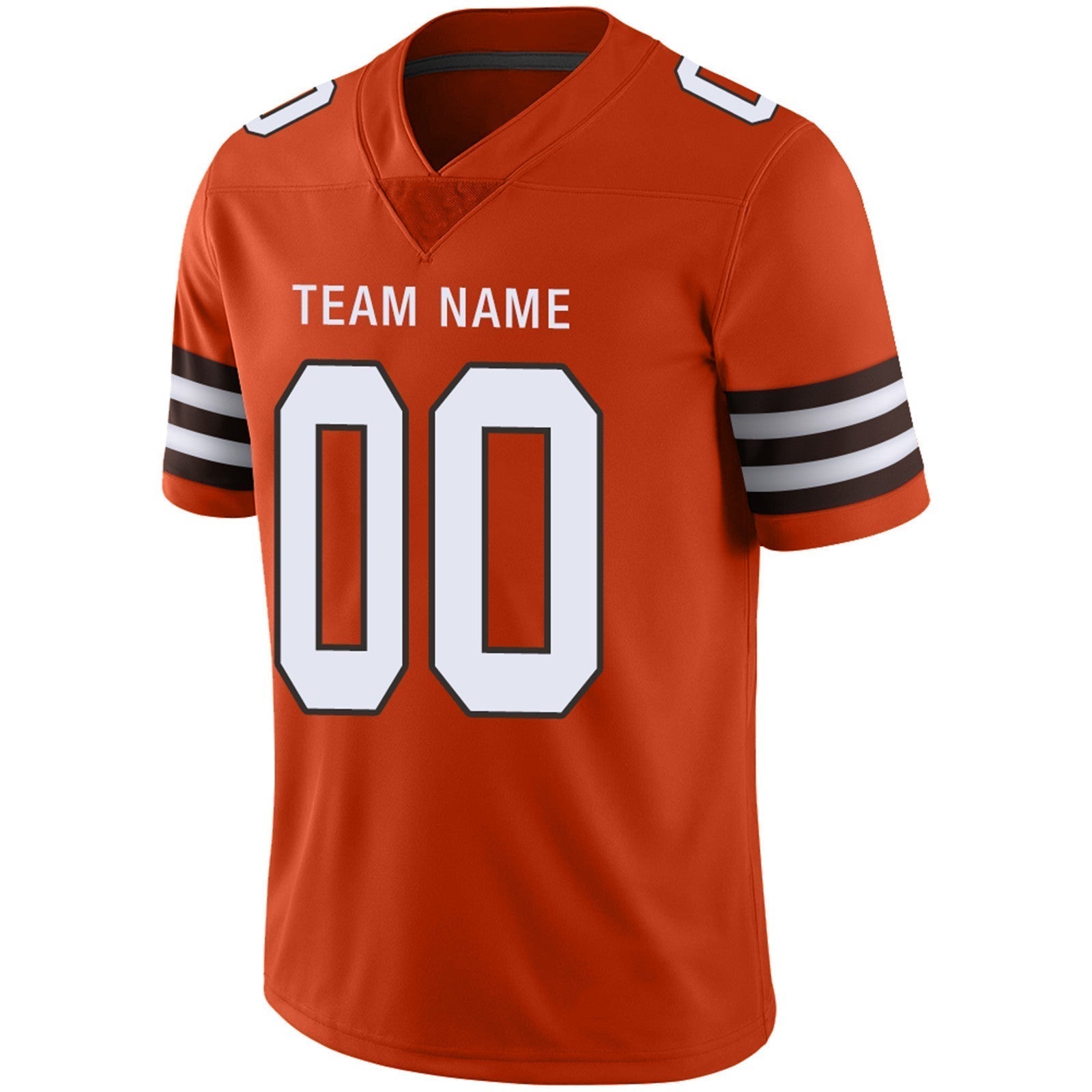 Custom Football Jersey Team Player or Personalized Design Your Own Name for Men's Women's Youth Jerseys Brown