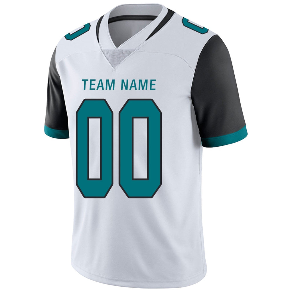 Custom Football Jerseys Team Player or Personalized Design Your Own Name for Men's Women's Youth Jerseys Teal