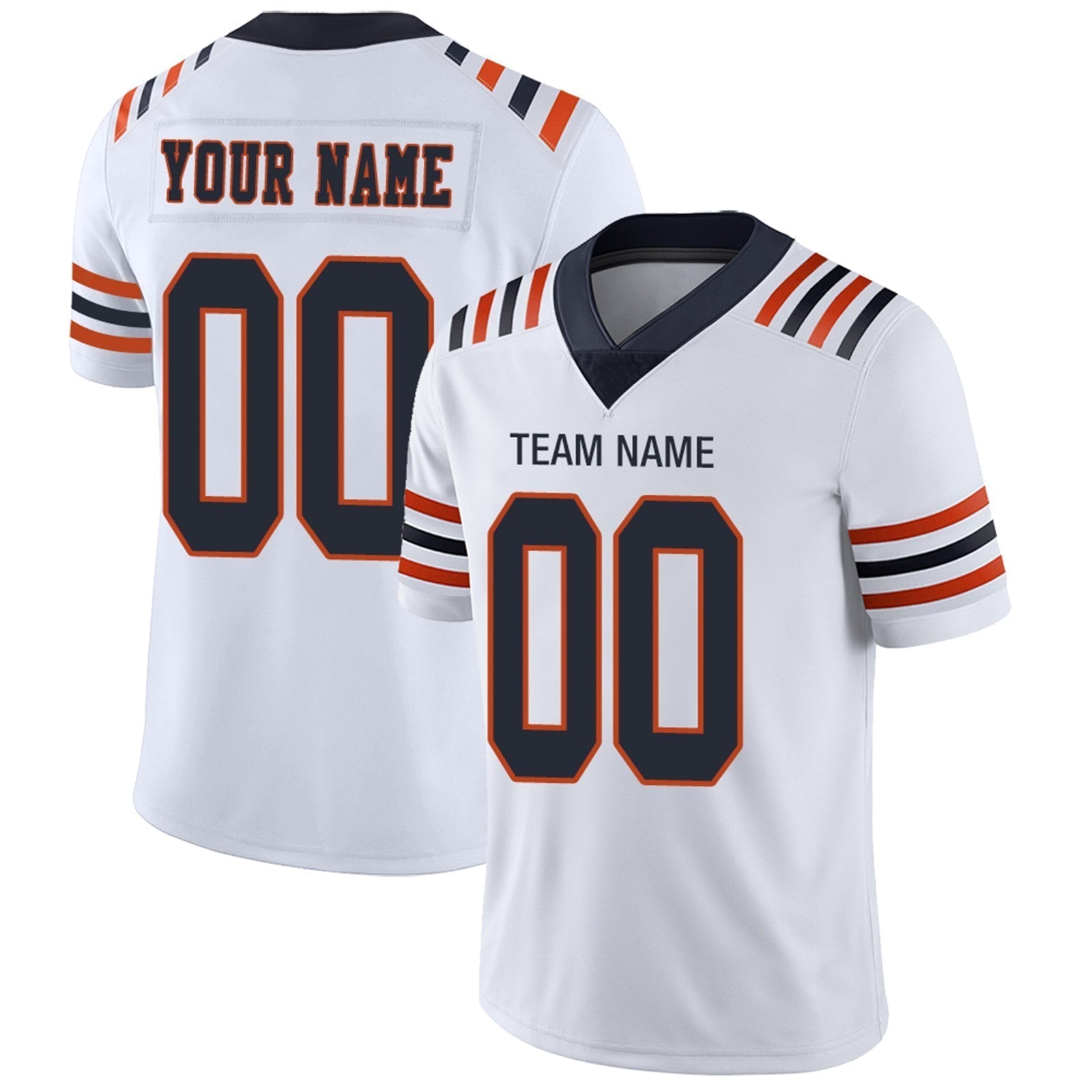 Custom Football Jerseys Team Player or Personalized Design Your Own Name for Men's Women's Youth Jerseys Navy