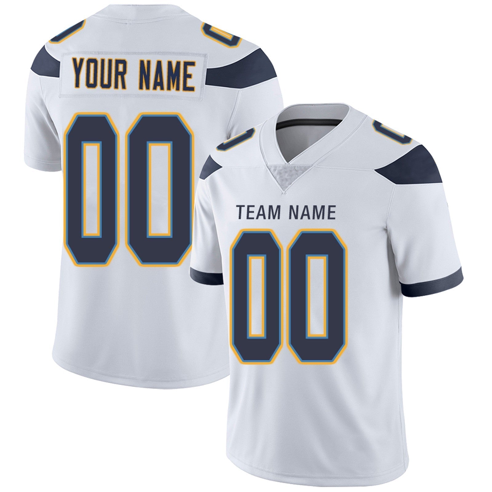 Custom Football Jerseys Team Player or Personalized Design Your Own Name for Men's Women's Youth Jerseys Navy