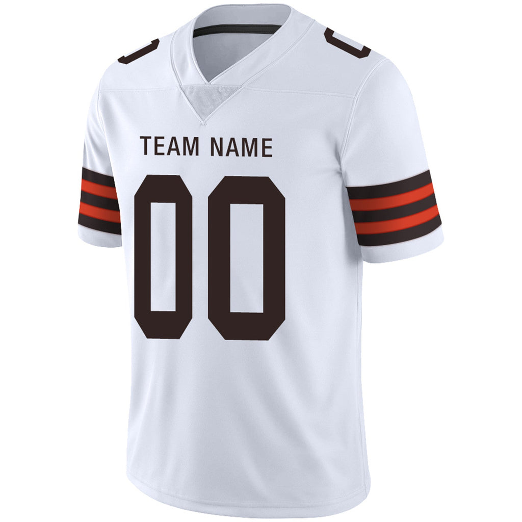 Custom Football Jersey Team Player or Personalized Design Your Own Name for Men's Women's Youth Jerseys Brown