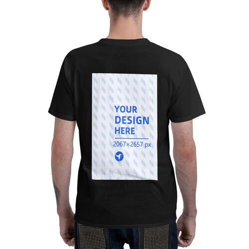 Custom Men's Personality Black T-Shirt Team Name Bank Name And Number